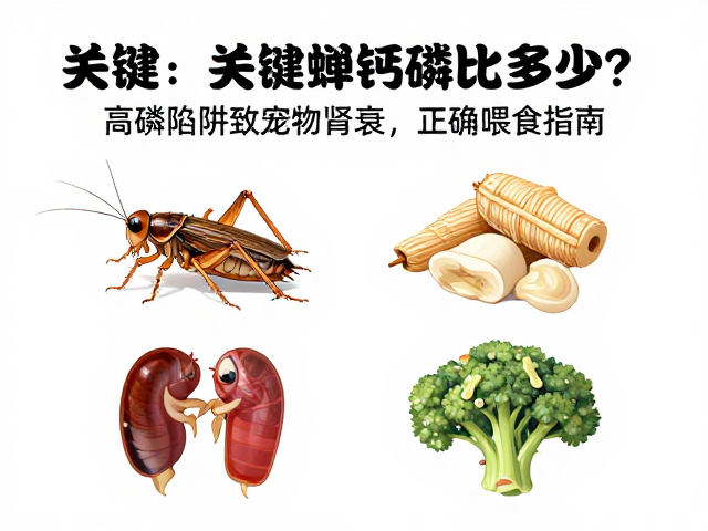 蟋蟀蟑螂钙磷比多少?高磷陷阱致宠物肾衰,正确喂食指南