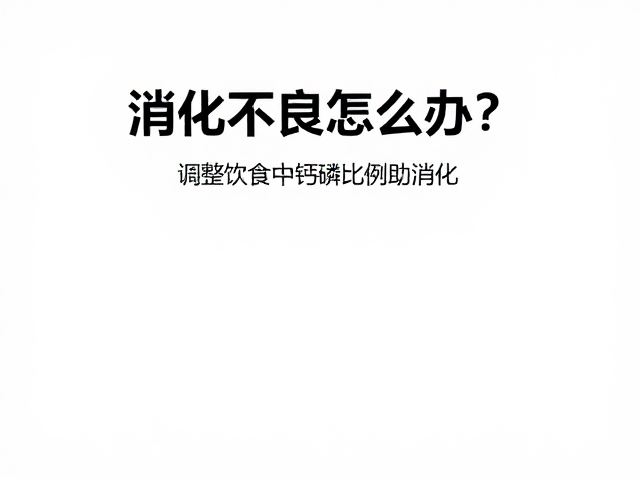 消化不良怎么办?调整饮食中钙磷比例助消化