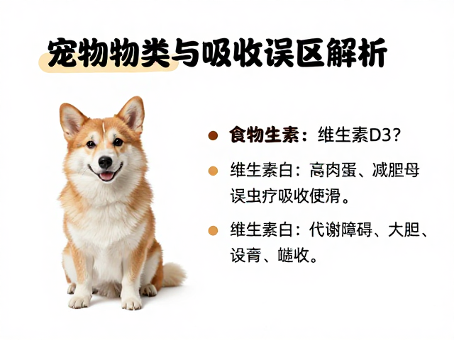 宠物驱虫同时补维生素D3?食物种类与吸收误区解析