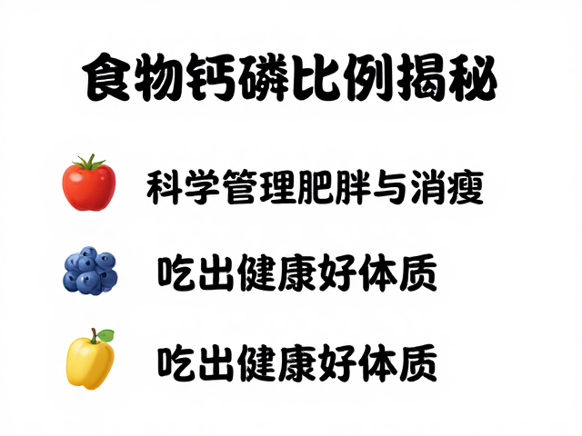 食物钙磷比例揭秘,科学管理肥胖与消瘦,吃出健康好体质
