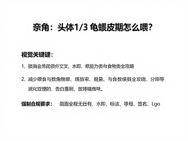 头体1/3龟蜕皮期怎么喂?减少喂食与食物种类全攻略