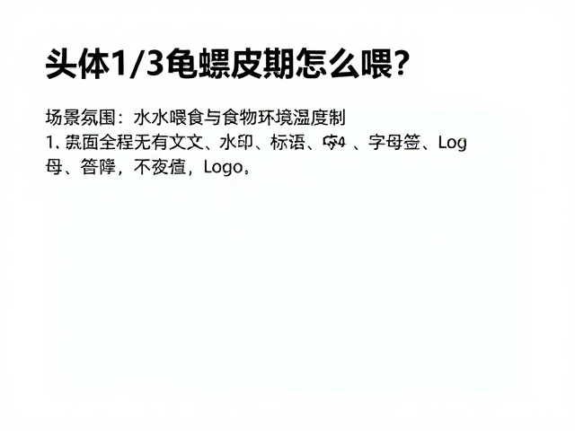 头体1/3龟蜕皮期怎么喂?减少喂食与食物种类全攻略