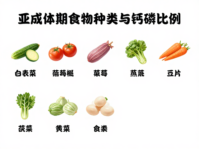 亚成体期食物种类与钙磷比例,每周2-3次科学喂养指南