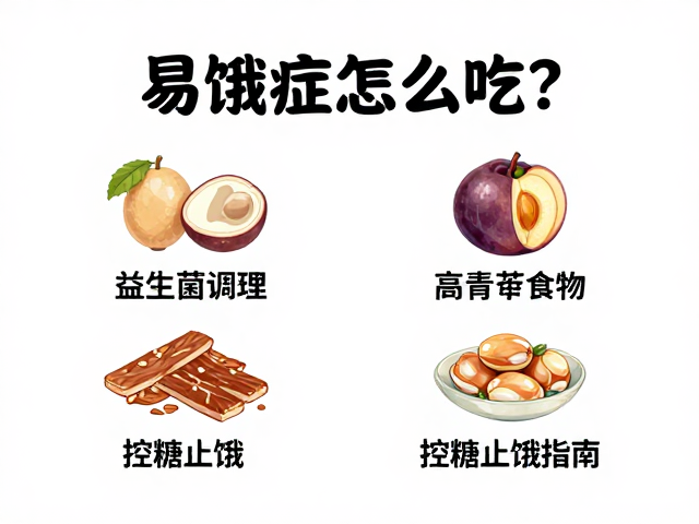 易饿症怎么吃?益生菌调理,高饱腹食物推荐,控糖止饿指南