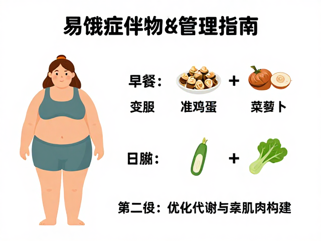 易饿症伴随肥胖消瘦?分阶段食物种类管理指南,平衡代谢助康复
