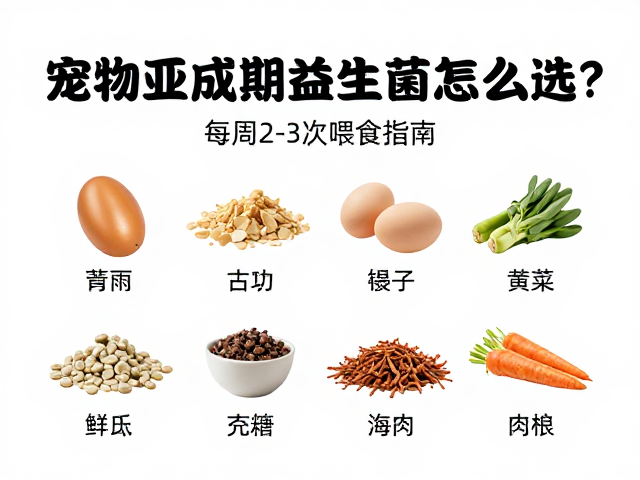 宠物亚成期益生菌怎么选?每周2-3次喂食指南与食物搭配