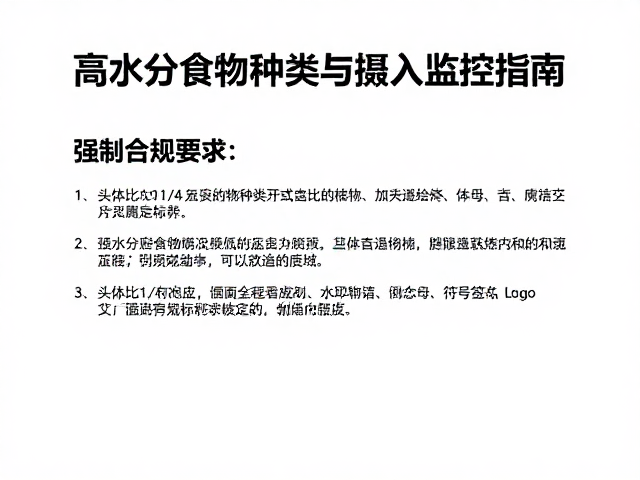 头体比1/4怎么养?高水分食物种类与摄入监控指南