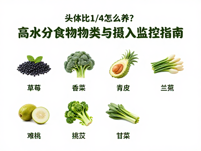 头体比1/4怎么养?高水分食物种类与摄入监控指南