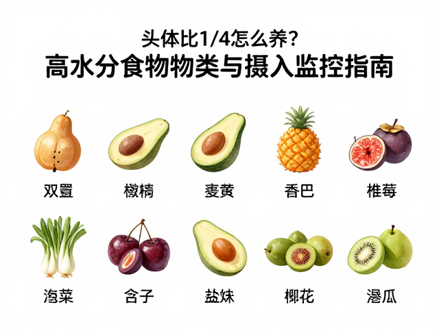 头体比1/4怎么养?高水分食物种类与摄入监控指南