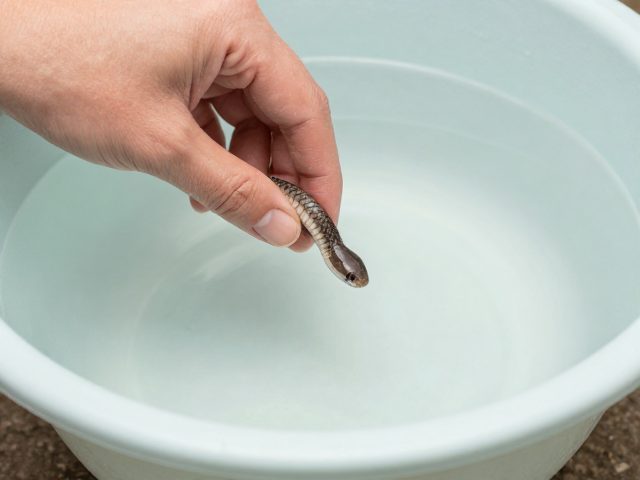 蛇蜕皮护理,选对水盆大小,控温20-24°C助顺利蜕皮
