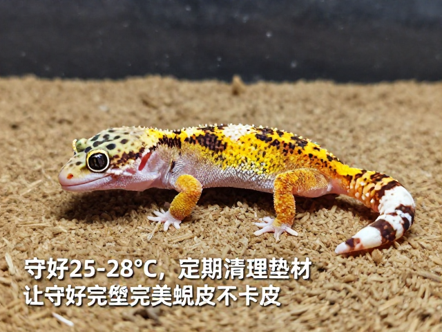 守好25-28&deg;C，定期清理垫材，让守宫完美蜕皮不卡皮