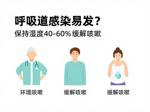 呼吸道感染易发?保持湿度40-60%,助缓解咳嗽并促进皮肤蜕皮护理