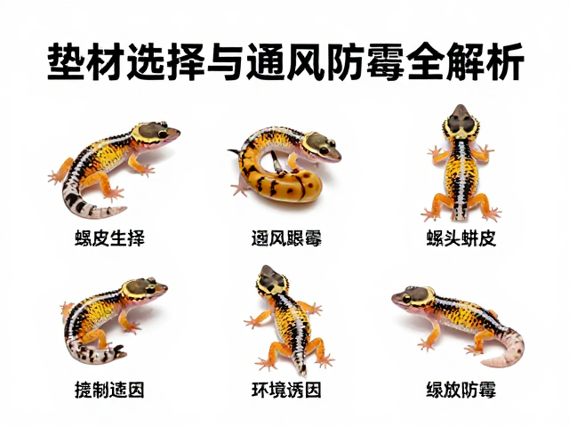 守宫蜕皮护理指南,垫材选择与通风防霉全解析