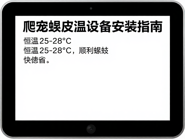 爬宠蜕皮期温控设备安装指南,恒温25-28°C助顺利蜕皮
