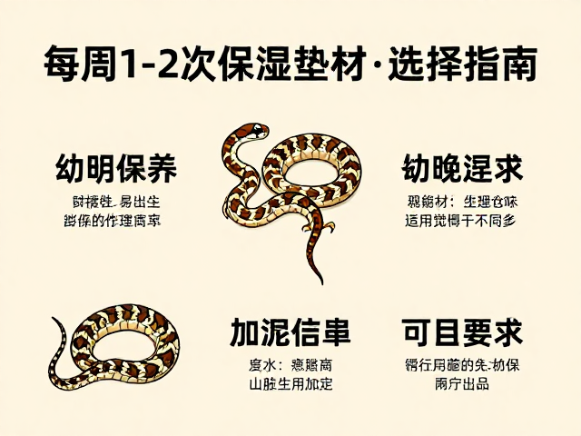 幼蛇蜕皮护理，每周1-2次保湿与垫材选择指南
