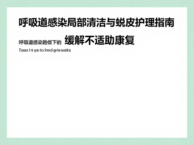 呼吸道感染局部清洁与蜕皮护理指南,缓解不适助康复