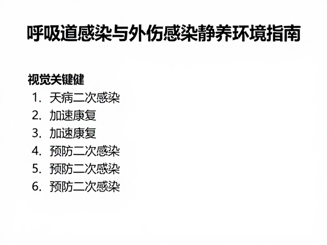 呼吸道感染与外伤感染静养环境指南，加速康复，预防二次感染