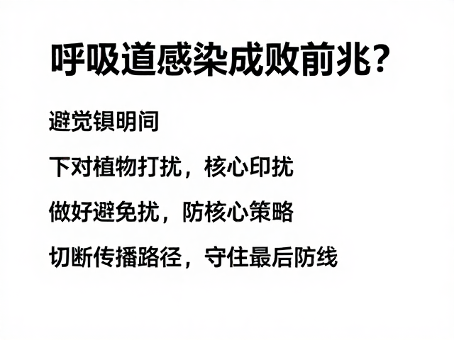 呼吸道感染成败前兆?做好避免打扰,守住最后防线