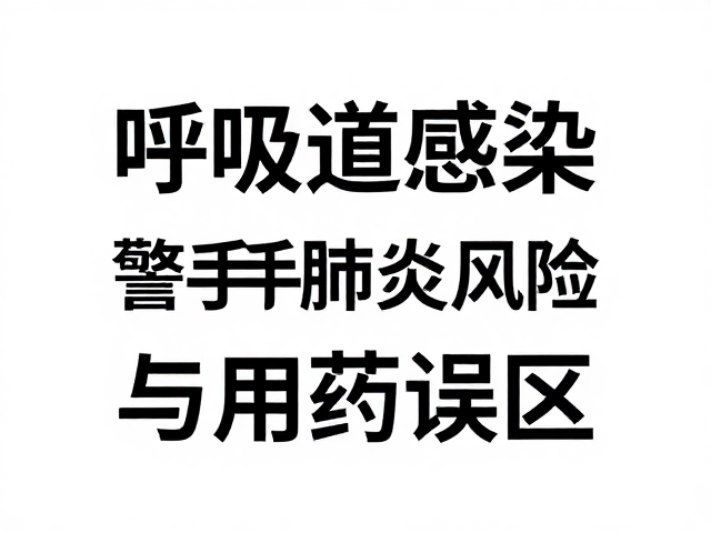 呼吸道感染新手慎用药物,警惕肺炎风险与用药误区
