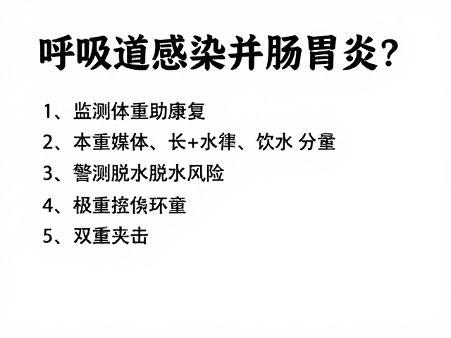 呼吸道感染合并肠胃炎?监测体重助康复,警惕脱水风险