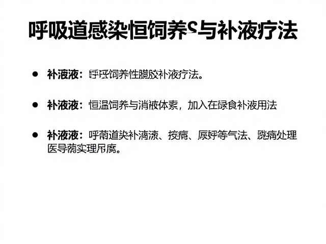 呼吸道感染恒温饲养与补液疗法，科学护理指南