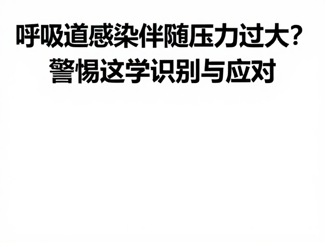 呼吸道感染伴随压力过大？警惕这些临床体征，教你科学识别与应对