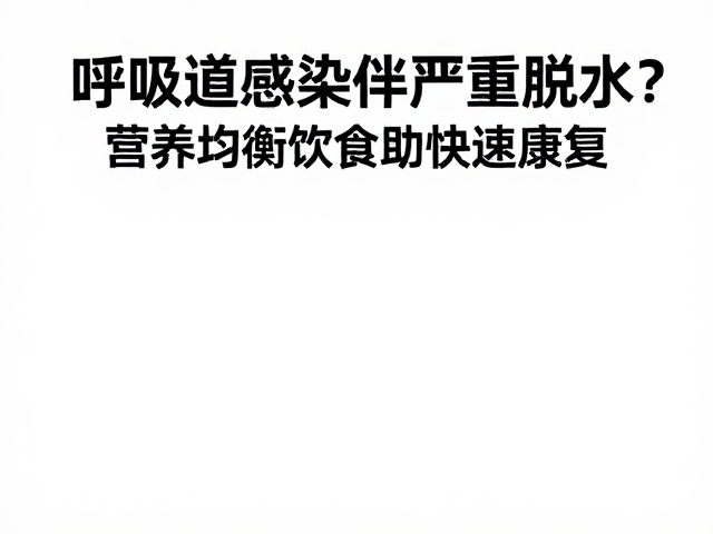 呼吸道感染伴严重脱水?营养均衡饮食助快速康复
