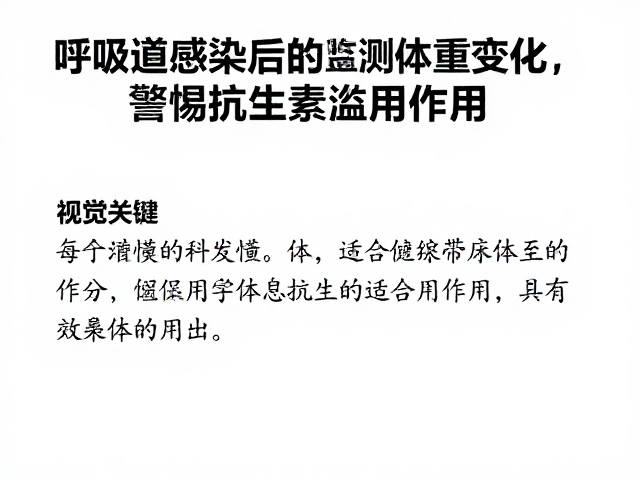 呼吸道感染后监测体重变化，警惕抗生素滥用副作用