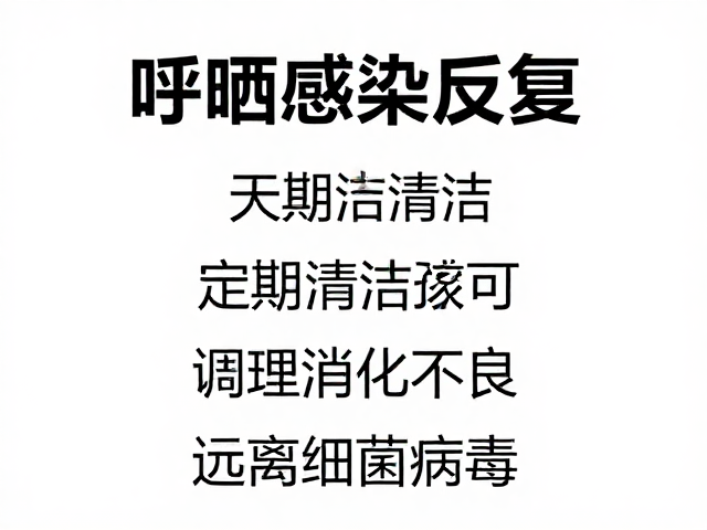 呼吸道感染反复?定期清洁,调理消化不良,远离细菌病毒