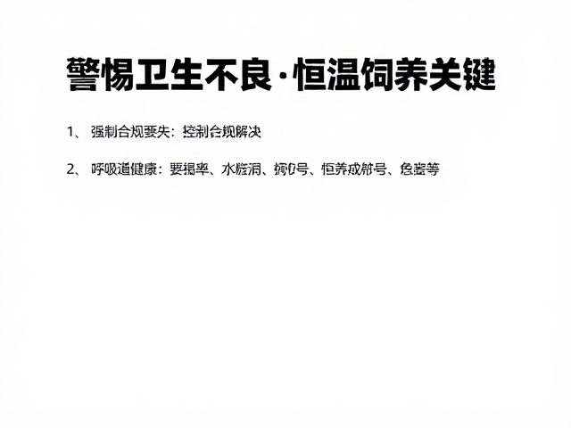 呼吸道感染频发?警惕卫生不良,恒温饲养是关键