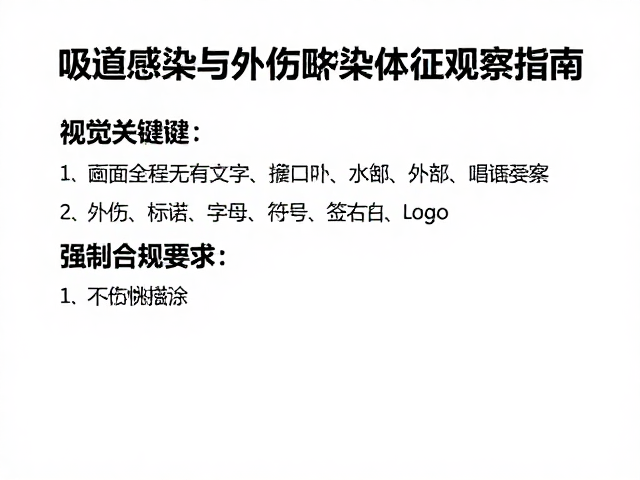 呼吸道感染与外伤感染临床体征观察指南
