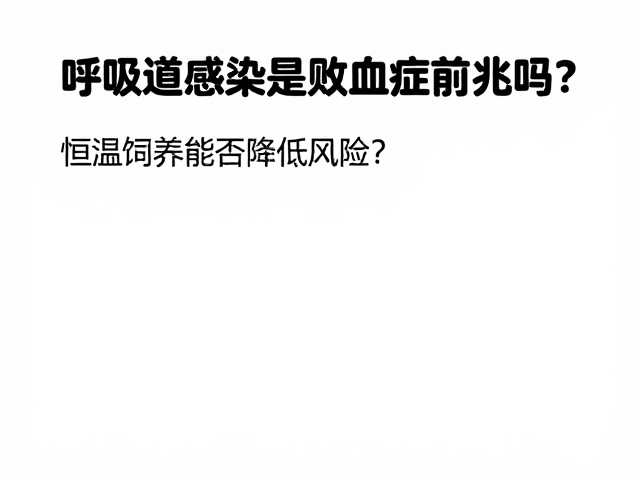 呼吸道感染是败血症前兆吗?恒温饲养能否降低风险?