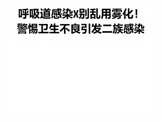 呼吸道感染别乱用雾化!警惕卫生不良引发二次感染