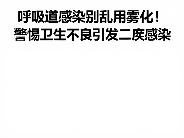 呼吸道感染别乱用雾化!警惕卫生不良引发二次感染