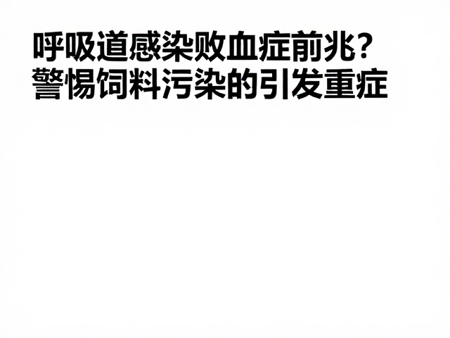 呼吸道感染败血症前兆?警惕饲料污染引发重症
