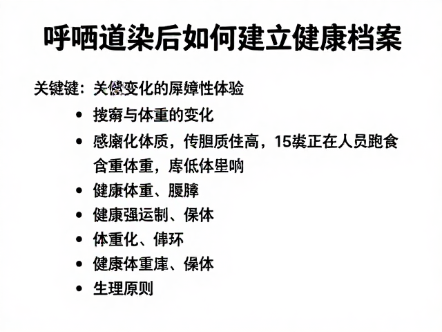 呼吸道感染后如何建立健康档案并监测体重变化