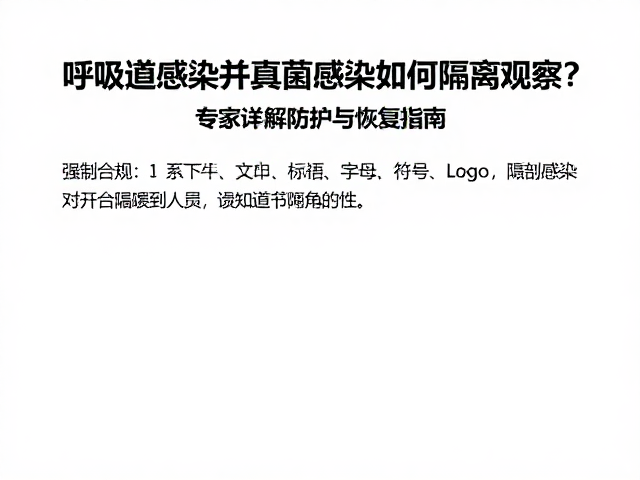 呼吸道感染合并真菌感染如何隔离观察?专家详解防护与恢复指南
