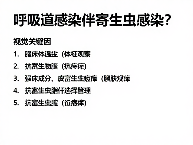 呼吸道感染伴寄生虫感染？临床体征观察与抗寄生虫药选择指南