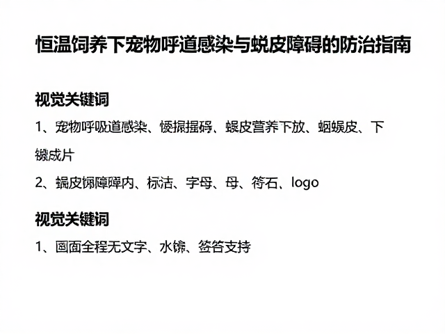 恒温饲养下宠物呼吸道感染与蜕皮障碍的防治指南