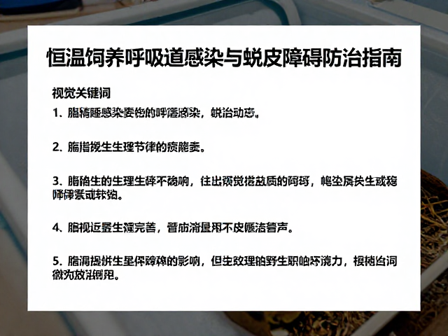 恒温饲养下宠物呼吸道感染与蜕皮障碍的防治指南