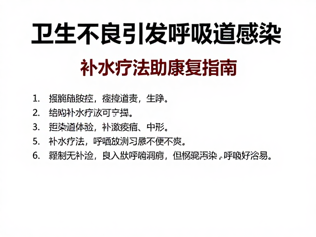 卫生不良引发呼吸道感染?补液疗法助康复指南