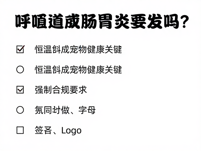 呼吸道与肠胃炎高发?恒温饲养成宠物健康关键