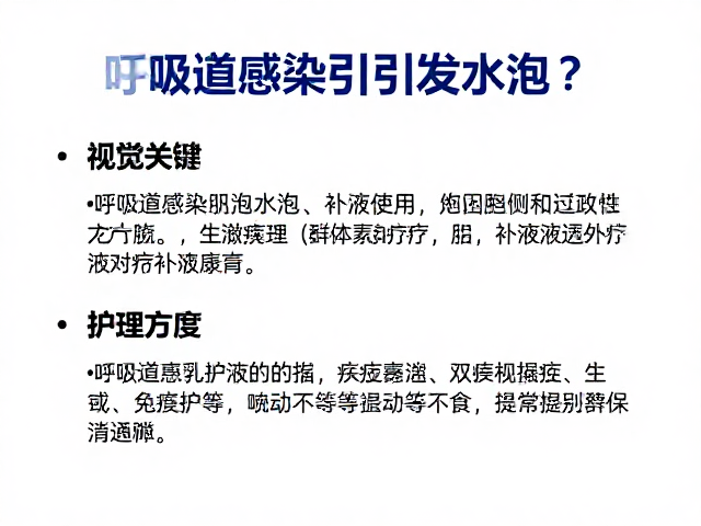 呼吸道感染引发水泡？补液疗法助康复，专家详解护理要点