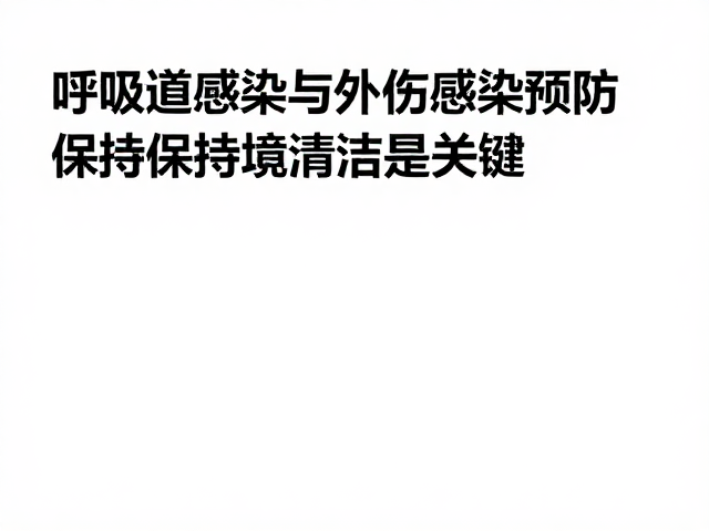 呼吸道感染与外伤感染预防,保持环境清洁是关键