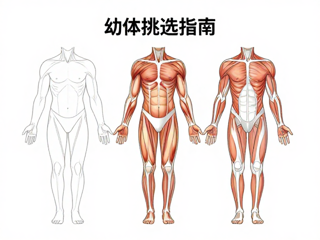 幼体挑选指南,肌肉线条参考图鉴对比,新手避坑必看