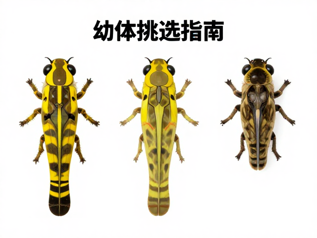 幼体挑选指南，体色深浅变化与黄色条纹的识别技巧