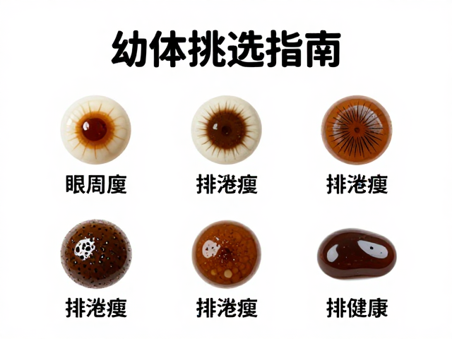 幼体挑选指南,眼周颜色与排泄物形态判断健康