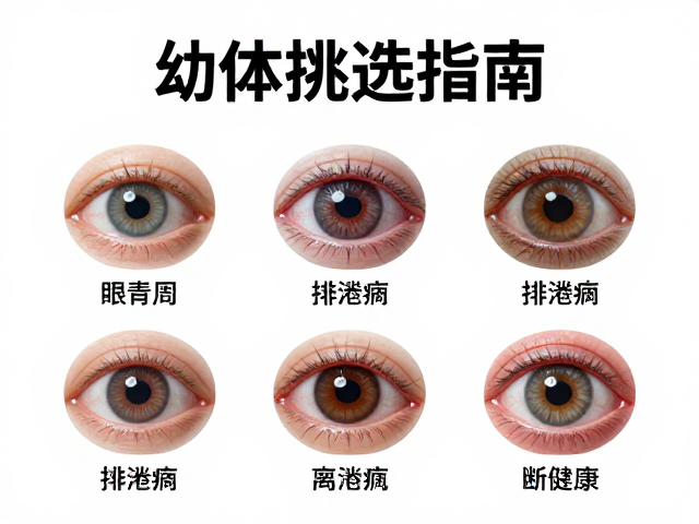 幼体挑选指南,眼周颜色与排泄物形态判断健康