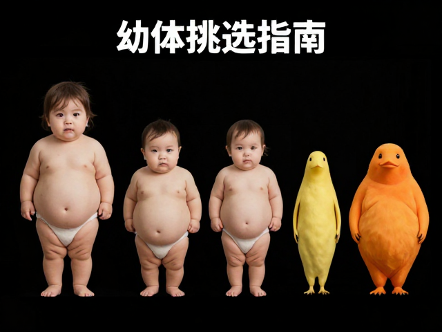 幼体挑选指南,中等体型且颜色鲜艳度高的优选策略