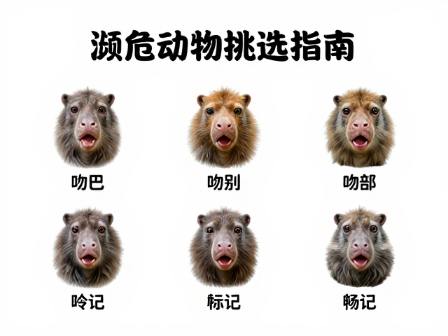 濒危动物幼体挑选指南,识别吻部特殊标记的关键技巧